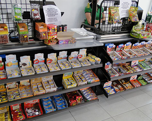 Balcão caixa para mercearia