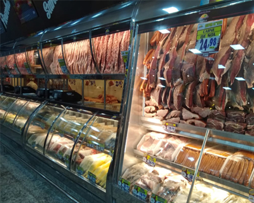 Balcão de carnes para açougue